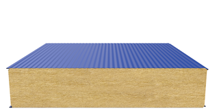 Стеновая сэндвич-панель (минеральная вата) 300 мм х 1000 мм (Волна)