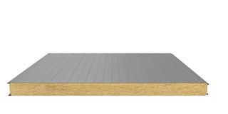 Стеновая сэндвич-панель (минеральная вата) 80 мм х 1000 мм (Трапеция)